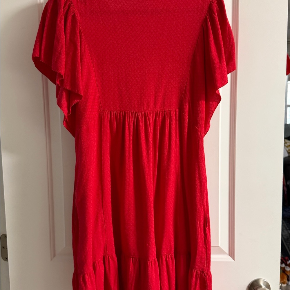 Red V-Neck Women's Dress with Pockets from target - Picture 6 of 7